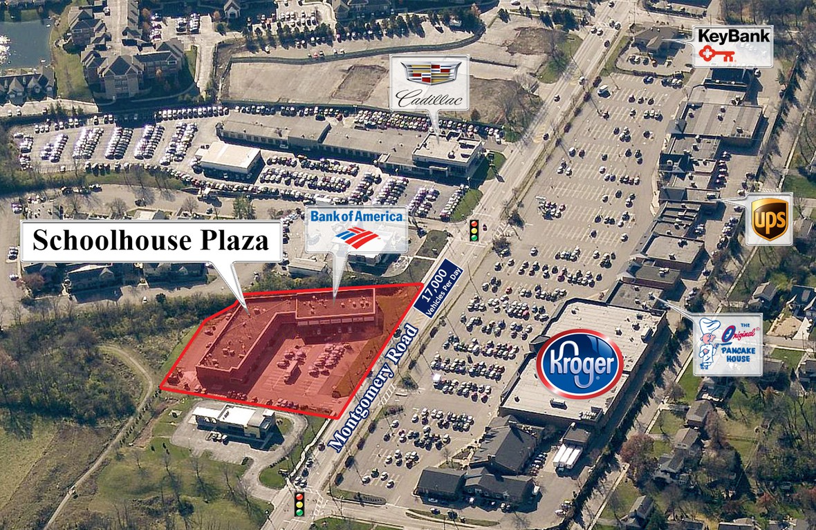 Aerial image of Schoolhouse Plaza