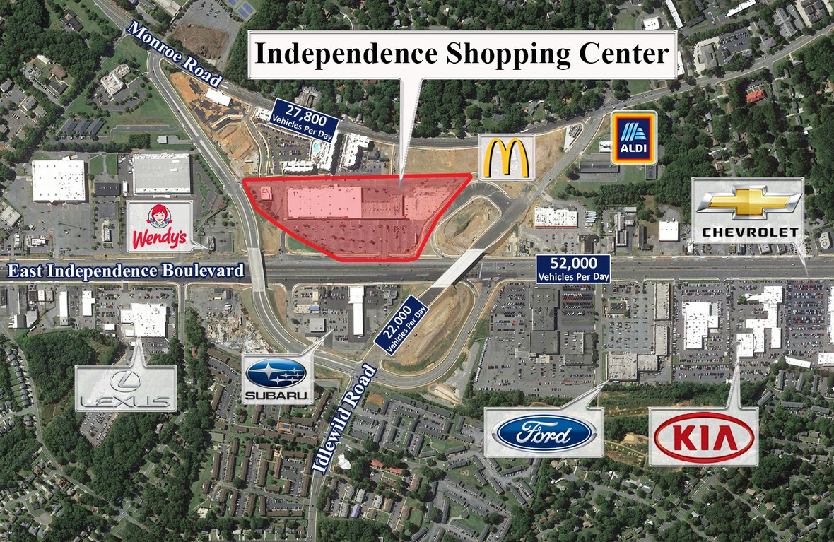 Aerial image of Independence Shopping Center
