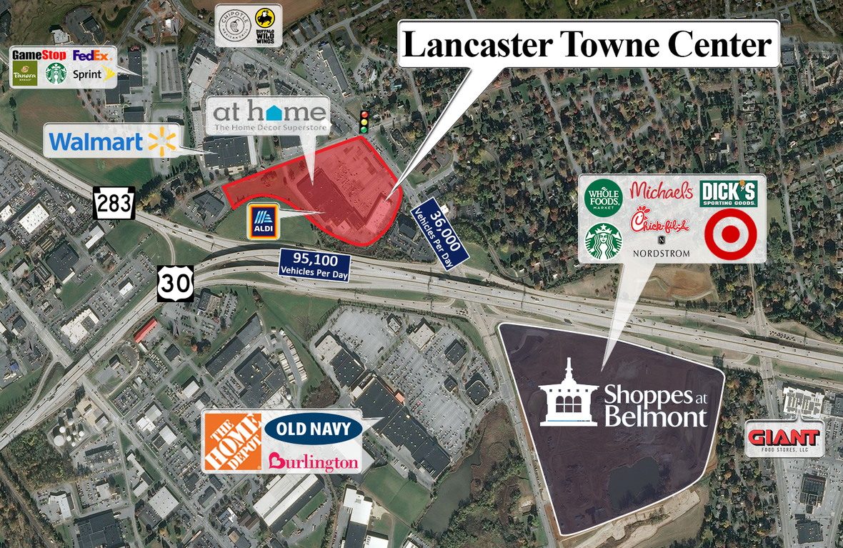 Aerial image of Lancaster Towne Center