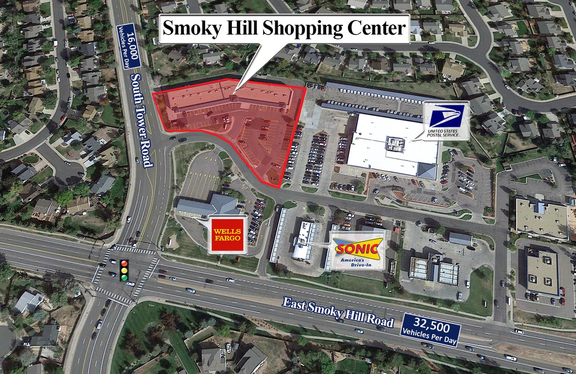 Aerial image of Smoky Hill Shopping Center