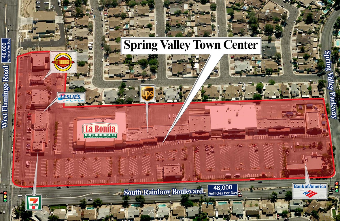 Aerial image of Spring Valley Town Center