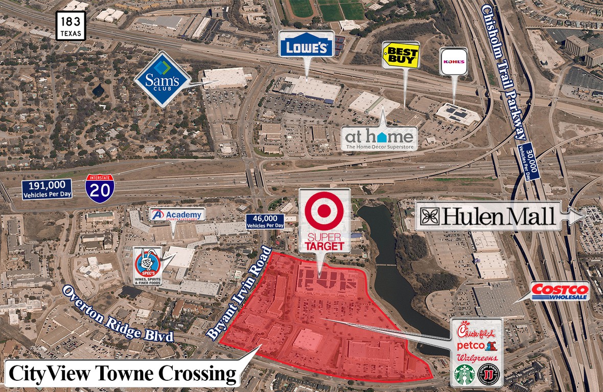 Aerial image of CityView Towne Crossing